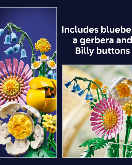 LEGO® Botanicals Petite Sunny Bouquet Flower Decor Set for Kids 10347