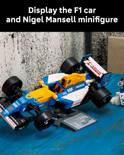 LEGO® ICONS Williams Racing FW14B & Nigel Mansell Home Office Desk Decor 10353
