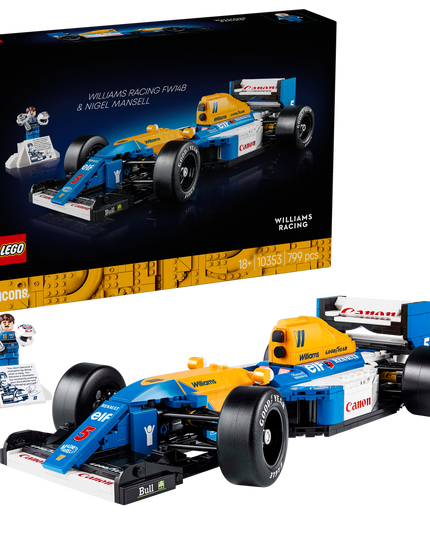 LEGO® ICONS Williams Racing FW14B & Nigel Mansell Home Office Desk Decor 10353