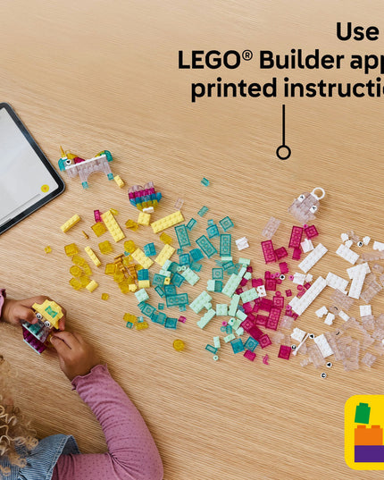 LEGO® Classic Magical Transparent Box, Colorful Building Bricks Toy 11040