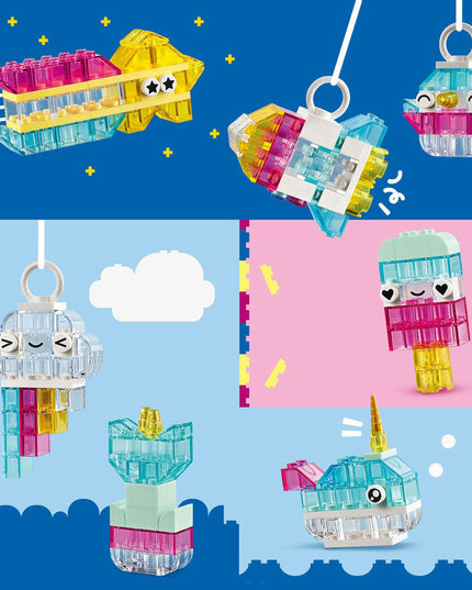 LEGO® Classic Magical Transparent Box, Colorful Building Bricks Toy 11040