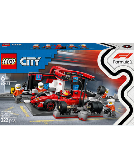 LEGO® City F1 Pit Stop & Pit Crew with Ferrari Car Toy 60443