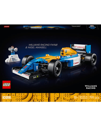LEGO® ICONS Williams Racing FW14B & Nigel Mansell Home Office Desk Decor 10353