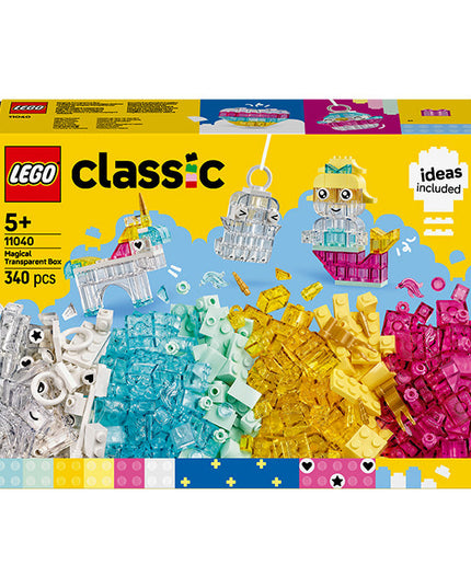 LEGO® Classic Magical Transparent Box, Colorful Building Bricks Toy 11040