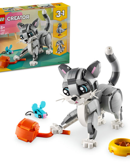 LEGO® Creator 3in1 Playful Cat Figure, Toy Animal Set 31163