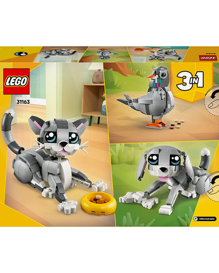 LEGO® Creator 3in1 Playful Cat Figure, Toy Animal Set 31163