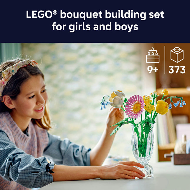 LEGO® Botanicals Petite Sunny Bouquet Flower Decor Set for Kids 10347