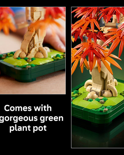 LEGO® Botanicals Japanese Red Maple Bonsai Tree Plant Decor 10348