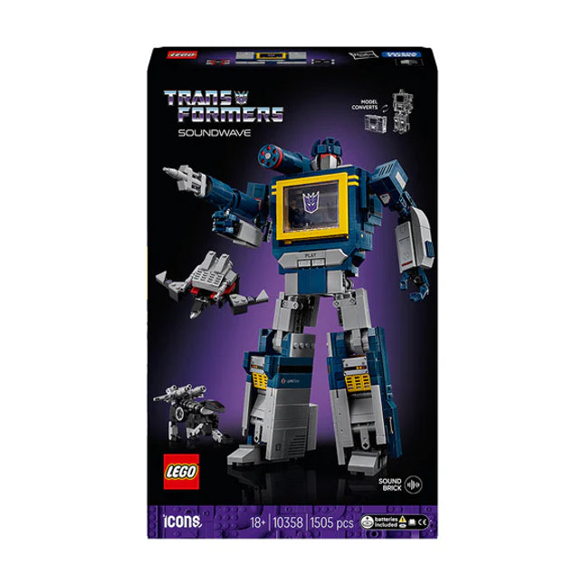 LEGO® Icons Transformers: Soundwave Model Kit Building Set for Adults 10358