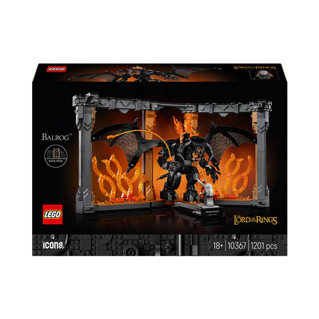 LEGO® Icons The Lord of the Rings: Balrog™ Book Nook Bookshelf Decor Kit 10367