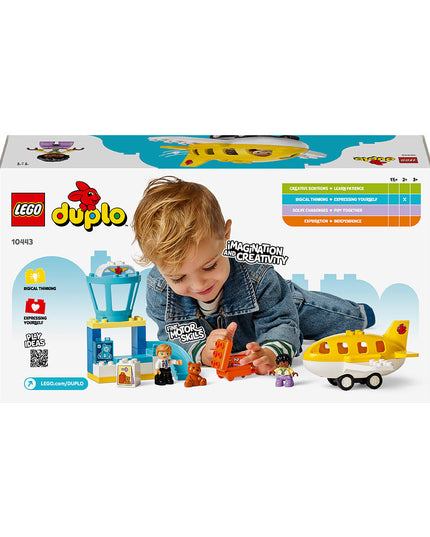 LEGO® DUPLO® Town First Time at the Airport Building Toy for Pretend Play 10443
