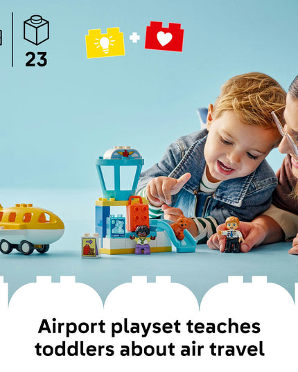 LEGO® DUPLO® Town First Time at the Airport Building Toy for Pretend Play 10443