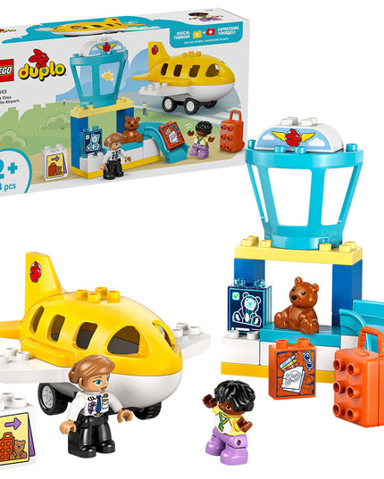 LEGO® DUPLO® Town First Time at the Airport Building Toy for Pretend Play 10443