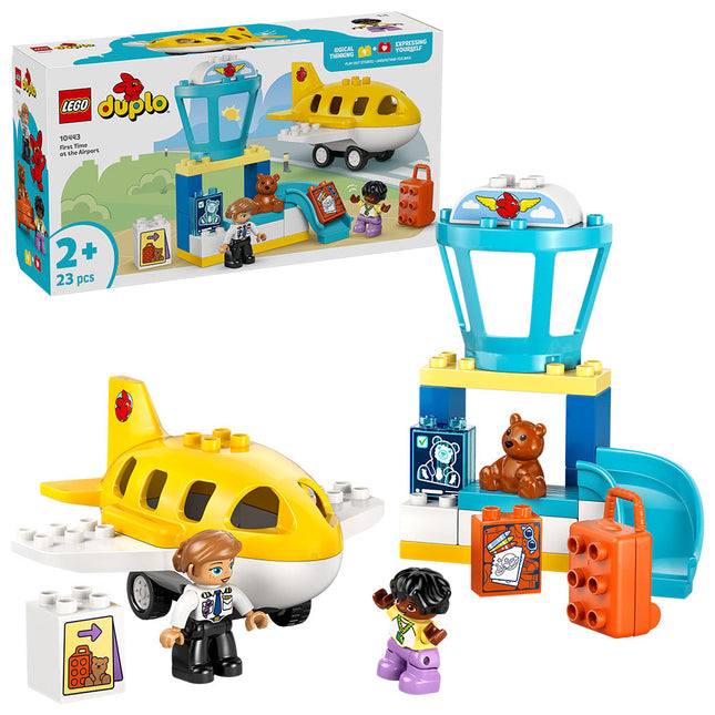 LEGO® DUPLO® Town First Time at the Airport Building Toy for Pretend Play 10443
