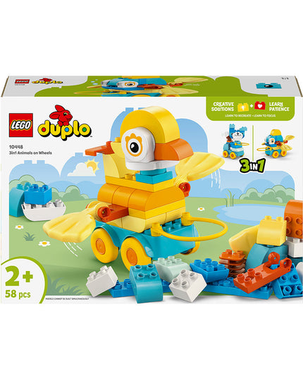LEGO® DUPLO® Town 3in1 Animals on Wheels Building Toy for Imaginative Play 10448