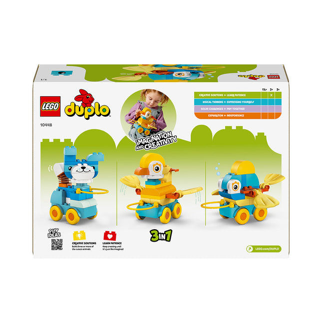 LEGO® DUPLO® Town 3in1 Animals on Wheels Building Toy for Imaginative Play 10448