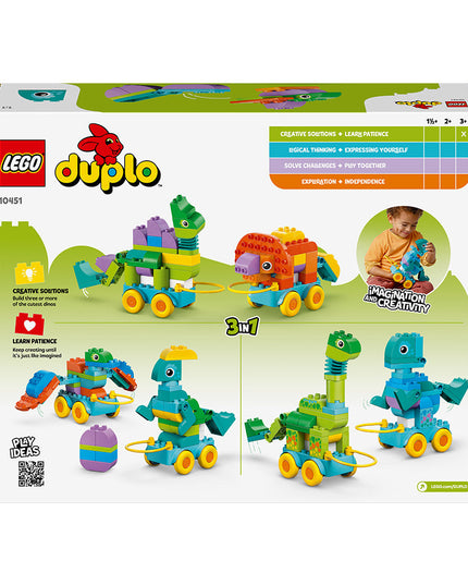 LEGO® DUPLO® Town 3in1 Dinosaurs on Wheels Learn-Through-Play Toddler Toy 10451