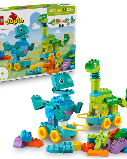 LEGO® DUPLO® Town 3in1 Dinosaurs on Wheels Learn-Through-Play Toddler Toy 10451