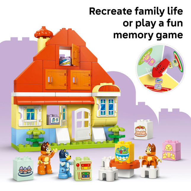 LEGO¬Æ DUPLO¬Æ Bluey: Bluey‚Äôs Family House with Memory Game Interactive Toy 10459