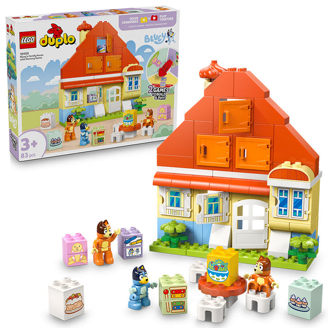LEGO¬Æ DUPLO¬Æ Bluey: Bluey‚Äôs Family House with Memory Game Interactive Toy 10459
