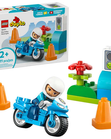 LEGO® DUPLO® Town Blue Police Motorcycle Playset 1047