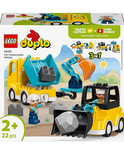 LEGO® DUPLO® Town 3 in 1 Construction Vehicles Toys 10475