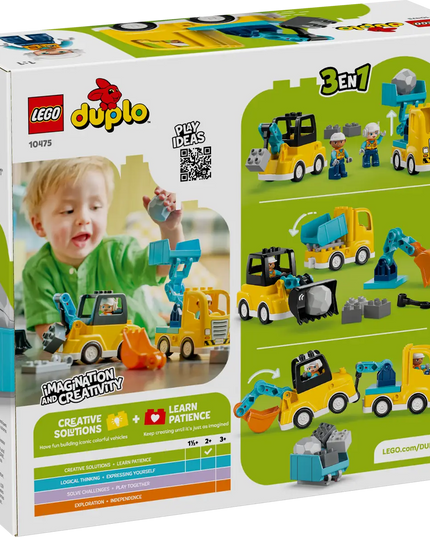 LEGO® DUPLO® Town 3 in 1 Construction Vehicles Toys 10475