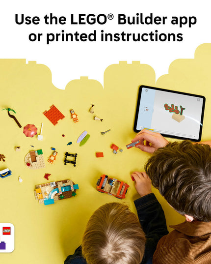 LEGO® Bluey: Bluey’s Beach & Family Car Trip, Preschool Toy Building Kit 11202