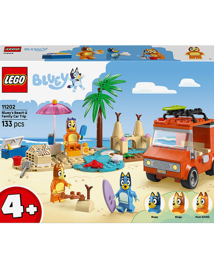 LEGO® Bluey: Bluey’s Beach & Family Car Trip, Preschool Toy Building Kit 11202