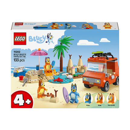 LEGO® Bluey: Bluey’s Beach & Family Car Trip, Preschool Toy Building Kit 11202