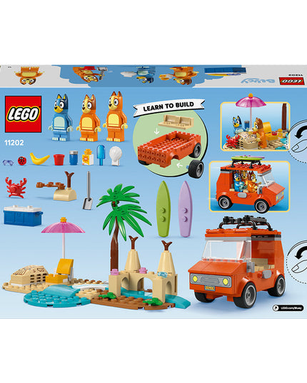 LEGO® Bluey: Bluey’s Beach & Family Car Trip, Preschool Toy Building Kit 11202