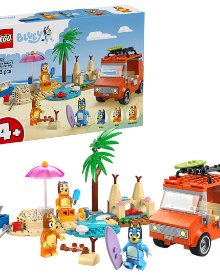 LEGO® Bluey: Bluey’s Beach & Family Car Trip, Preschool Toy Building Kit 11202