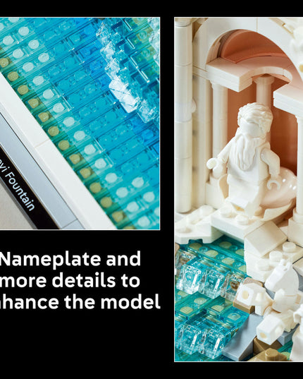 LEGO® Architecture Trevi Fountain Model, Italian Landmark Rome Memorabilia 21062