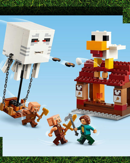 LEGO® Minecraft® The Ghast Balloon Village Attack, Gamer Gift Toy for Kids 21273