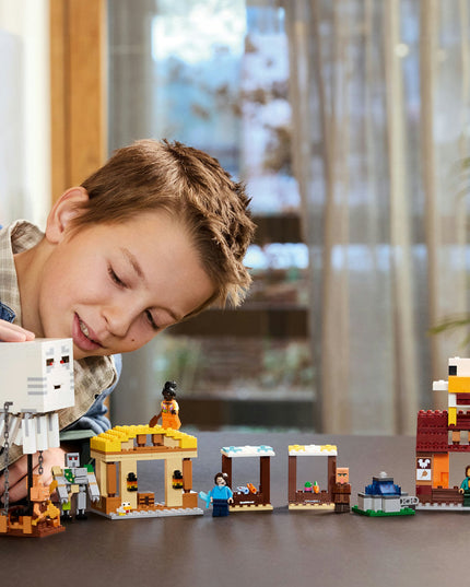 LEGO® Minecraft® The Ghast Balloon Village Attack, Gamer Gift Toy for Kids 21273