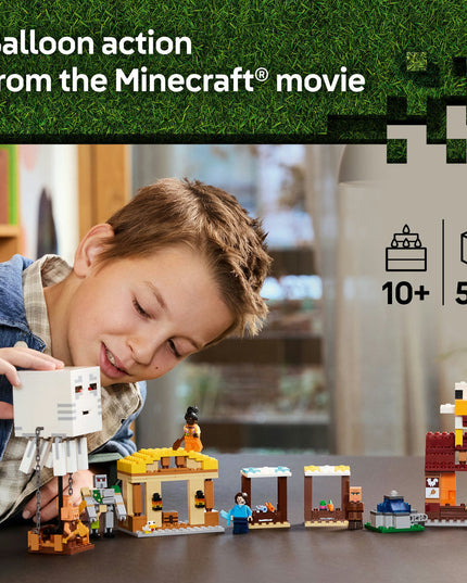 LEGO® Minecraft® The Ghast Balloon Village Attack, Gamer Gift Toy for Kids 21273