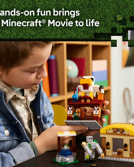 LEGO® Minecraft® The Ghast Balloon Village Attack, Gamer Gift Toy for Kids 21273