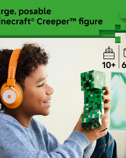 LEGO® Minecraft® The Creeper™ Gamer Decor and Action Figure Building Toy 21276