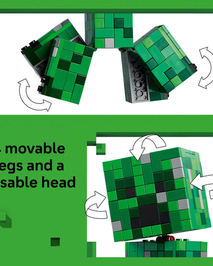 LEGO® Minecraft® The Creeper™ Gamer Decor and Action Figure Building Toy 21276