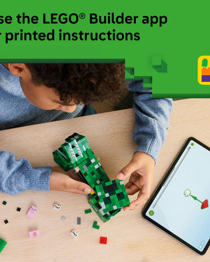 LEGO® Minecraft® The Creeper™ Gamer Decor and Action Figure Building Toy 21276