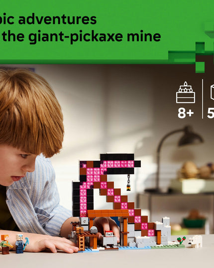 LEGO® Minecraft® The Pickaxe Mine Gamer-Room Decor and Axe Toy 21277