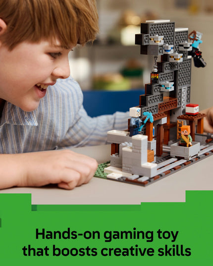 LEGO® Minecraft® The Pickaxe Mine Gamer-Room Decor and Axe Toy 21277