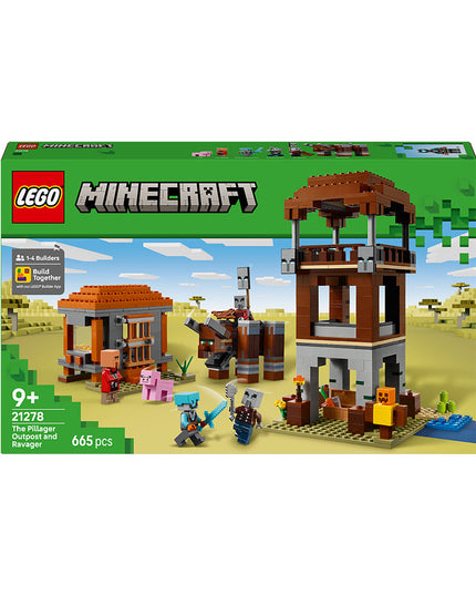 LEGO® Minecraft® The Pillager Outpost and Ravager Gamer Building Toy Gift 21278