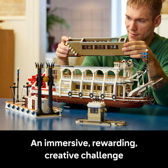 LEGO® Ideas River Steamboat, Nautical Decor for the Home 21356