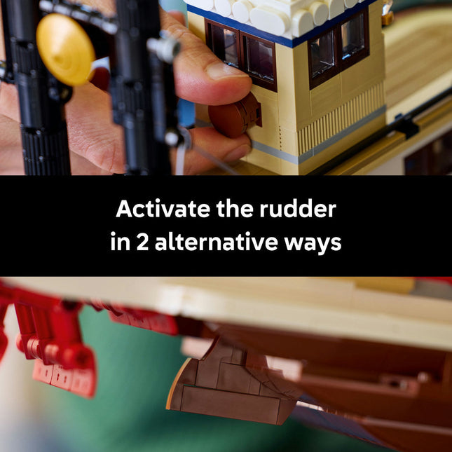 LEGO® Ideas River Steamboat, Nautical Decor for the Home 21356