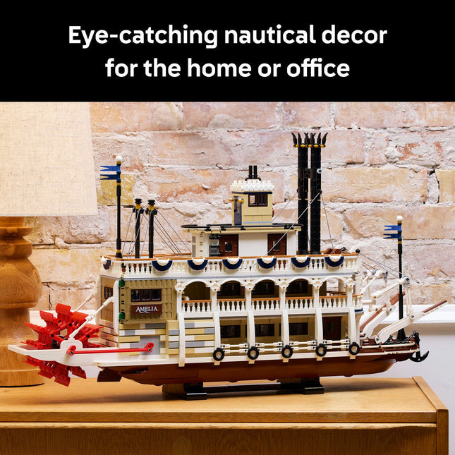 LEGO® Ideas River Steamboat, Nautical Decor for the Home 21356