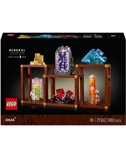 LEGO® Ideas Mineral Collection, Crystal Display Shelves, Living Room Decor 21362