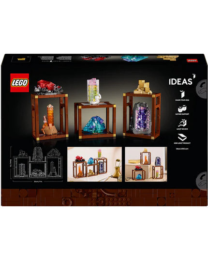 LEGO® Ideas Mineral Collection, Crystal Display Shelves, Living Room Decor 21362