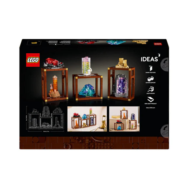 LEGO® Ideas Mineral Collection, Crystal Display Shelves, Living Room Decor 21362
