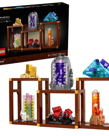 LEGO® Ideas Mineral Collection, Crystal Display Shelves, Living Room Decor 21362